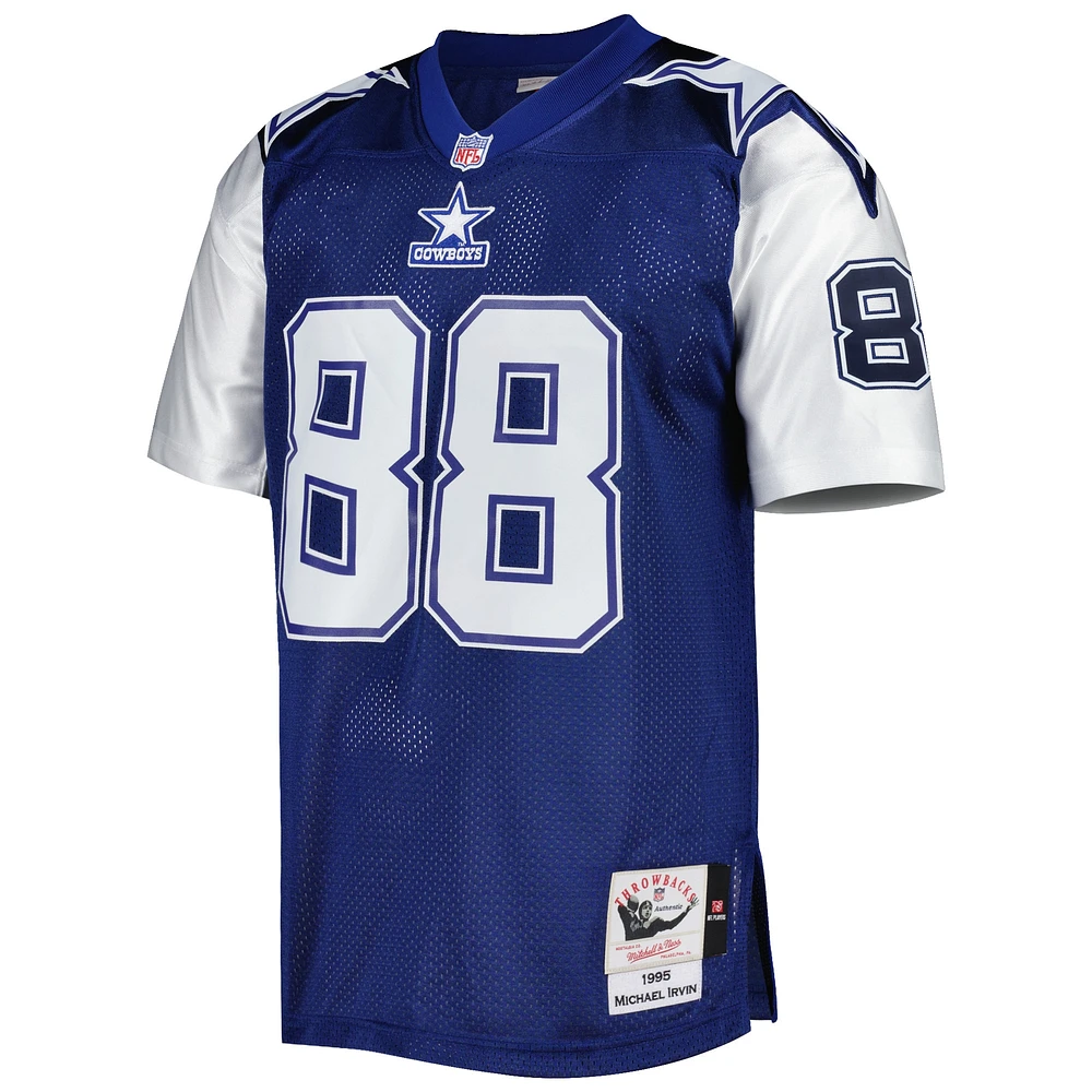 Mitchell & Ness Michael Irvin Navy Dallas Cowboys 1995 Authentique Maillot de Joueur Retraité Throwback