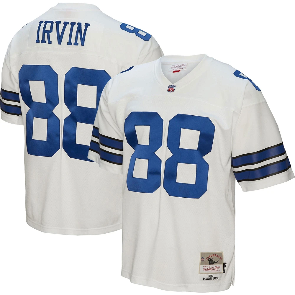 Maillot réplique Mitchell & Ness Michael Irvin blanc Dallas Cowboys Legacy pour hommes