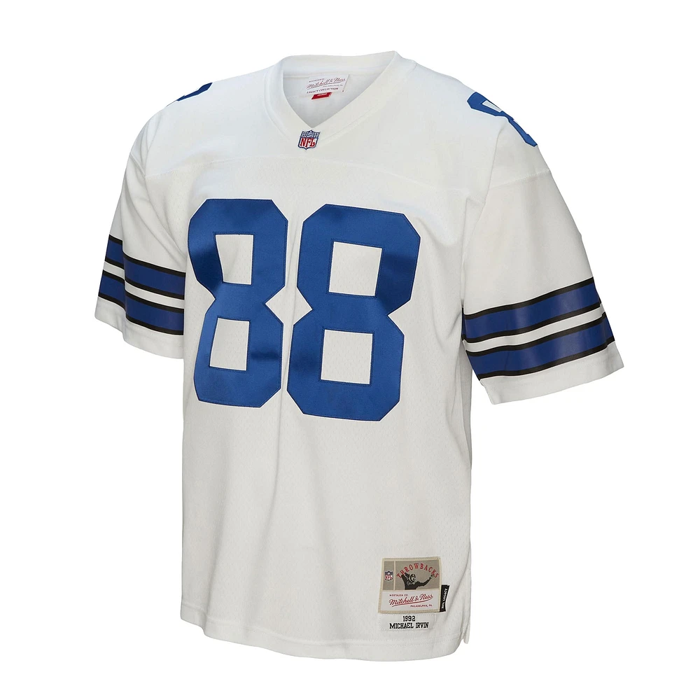 Maillot réplique Mitchell & Ness Michael Irvin blanc Dallas Cowboys Legacy pour hommes