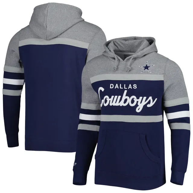 Men's Heathered Navy Dallas Cowboys Cluster Fleece Pullover Hoodie