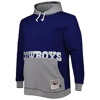 Chandail à capuchon Big & Tall Face des Dallas Cowboys Mitchell Ness pour homme, bleu marine/argenté