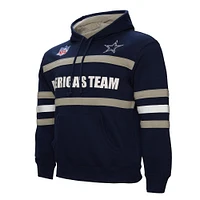 Sweat à capuche bleu marine pour homme Mitchell & Ness Dallas Cowboys America's Team Head Coach