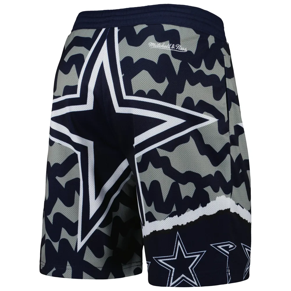 New Men's Mitchell & Ness Navy NFL Dallas Cowboys Big Face