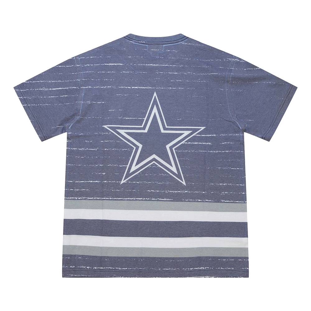 T-shirt pour homme Mitchell & Ness bleu marine Dallas Cowboys Jumbotron 3.0