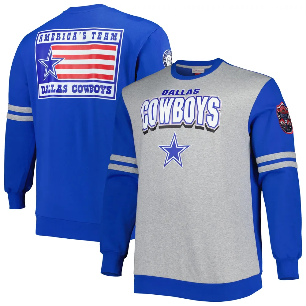 Lids Dallas Cowboys Mitchell & Ness Big Tall Pullover Sweatshirt