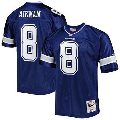 Maillot de joueur retraité authentique Mitchell & Ness Troy Aikman Navy Dallas Cowboys