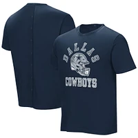 T-shirt bleu marine avec assistance au field goal des Dallas Cowboys pour hommes