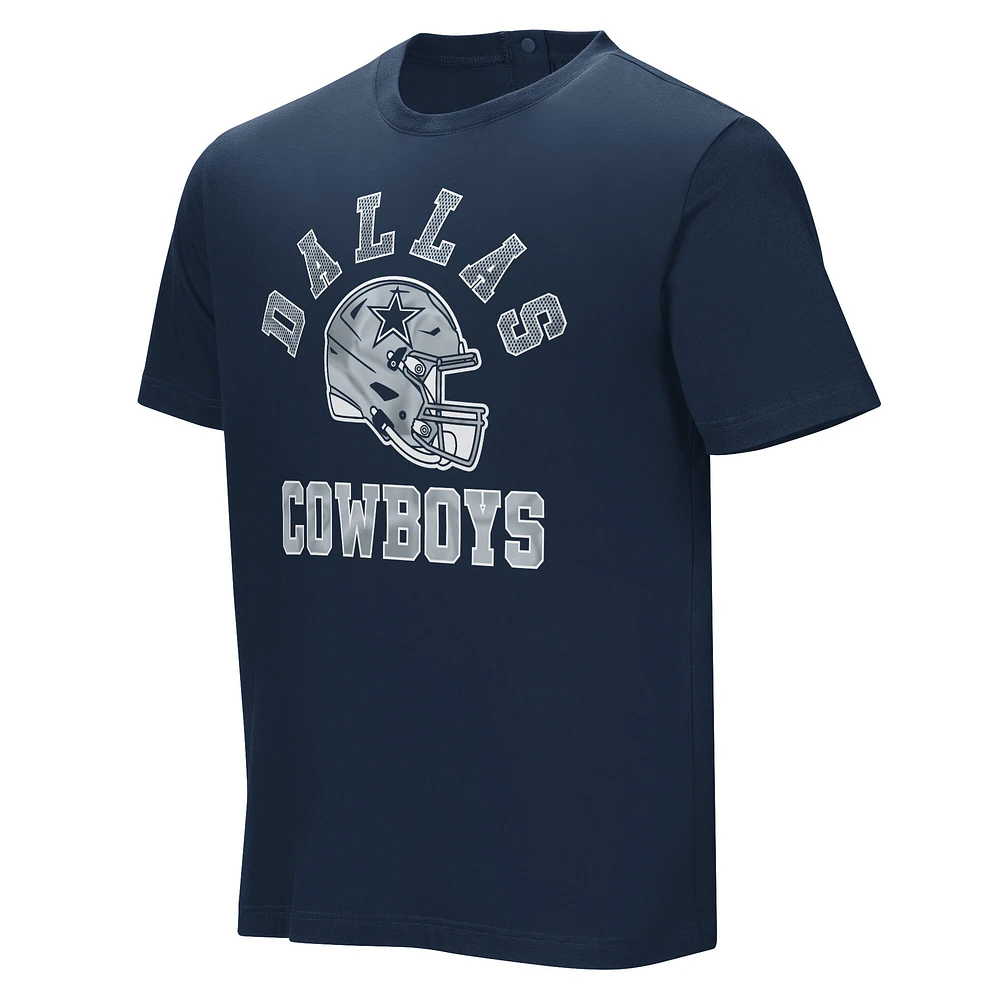 T-shirt bleu marine avec assistance au field goal des Dallas Cowboys pour hommes