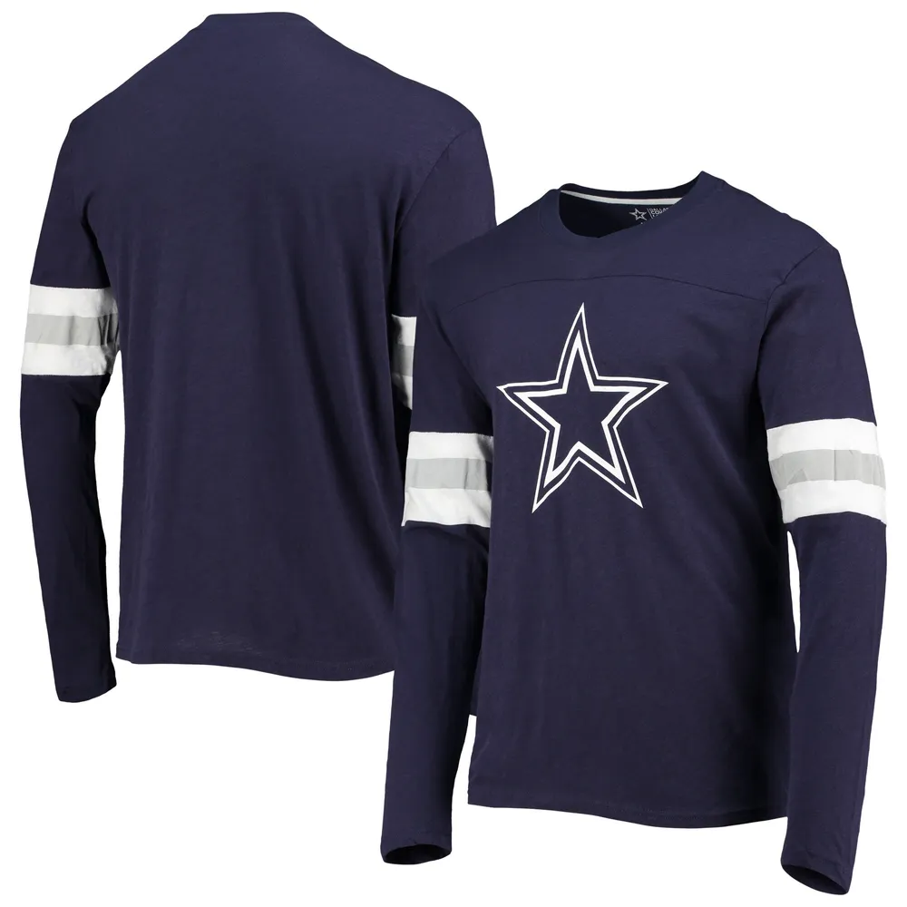 Dallas Cowboys Rescender Wave Grey Long Sleeve T Shirt