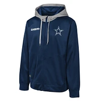 Veste à capuche entièrement zippée motif graphique Replay Fashion des Cowboys de Dallas bleu marine pour homme