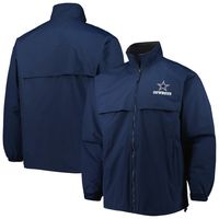 Men's Navy Dallas Cowboys Triumph Fleece Full-Zip Jacket