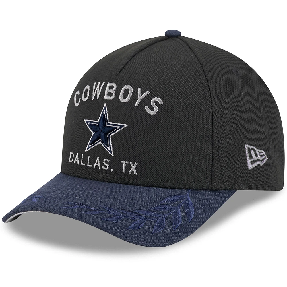Casquette New Era 39THIRTY Flex noire/bleu marine pour homme, Dallas Cowboys, draft NFL 2025