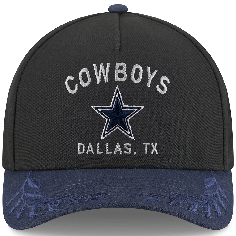 Casquette New Era 39THIRTY Flex noire/bleu marine pour homme, Dallas Cowboys, draft NFL 2025