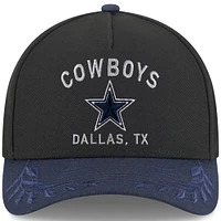Casquette New Era 39THIRTY Flex noire/bleu marine pour homme, Dallas Cowboys, draft NFL 2025