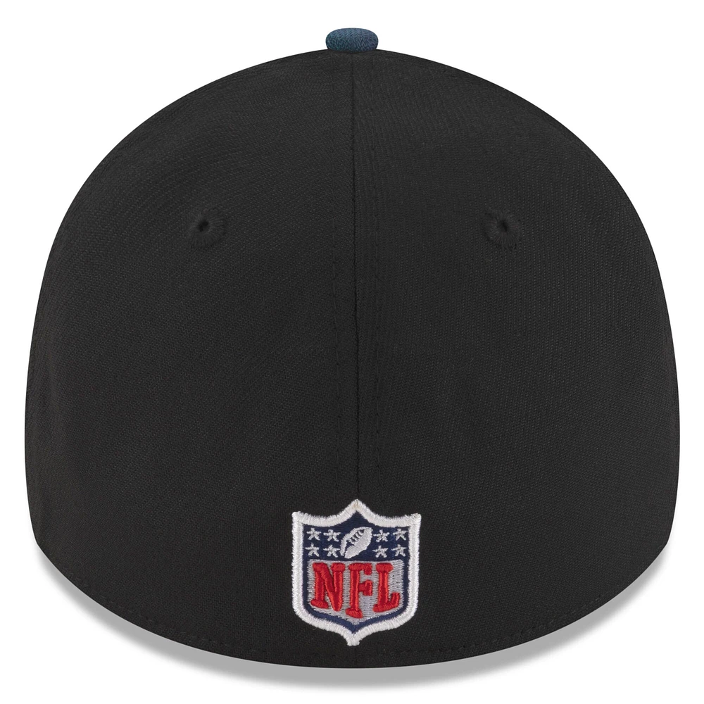 Casquette New Era 39THIRTY Flex noire/bleu marine pour homme, Dallas Cowboys, draft NFL 2025