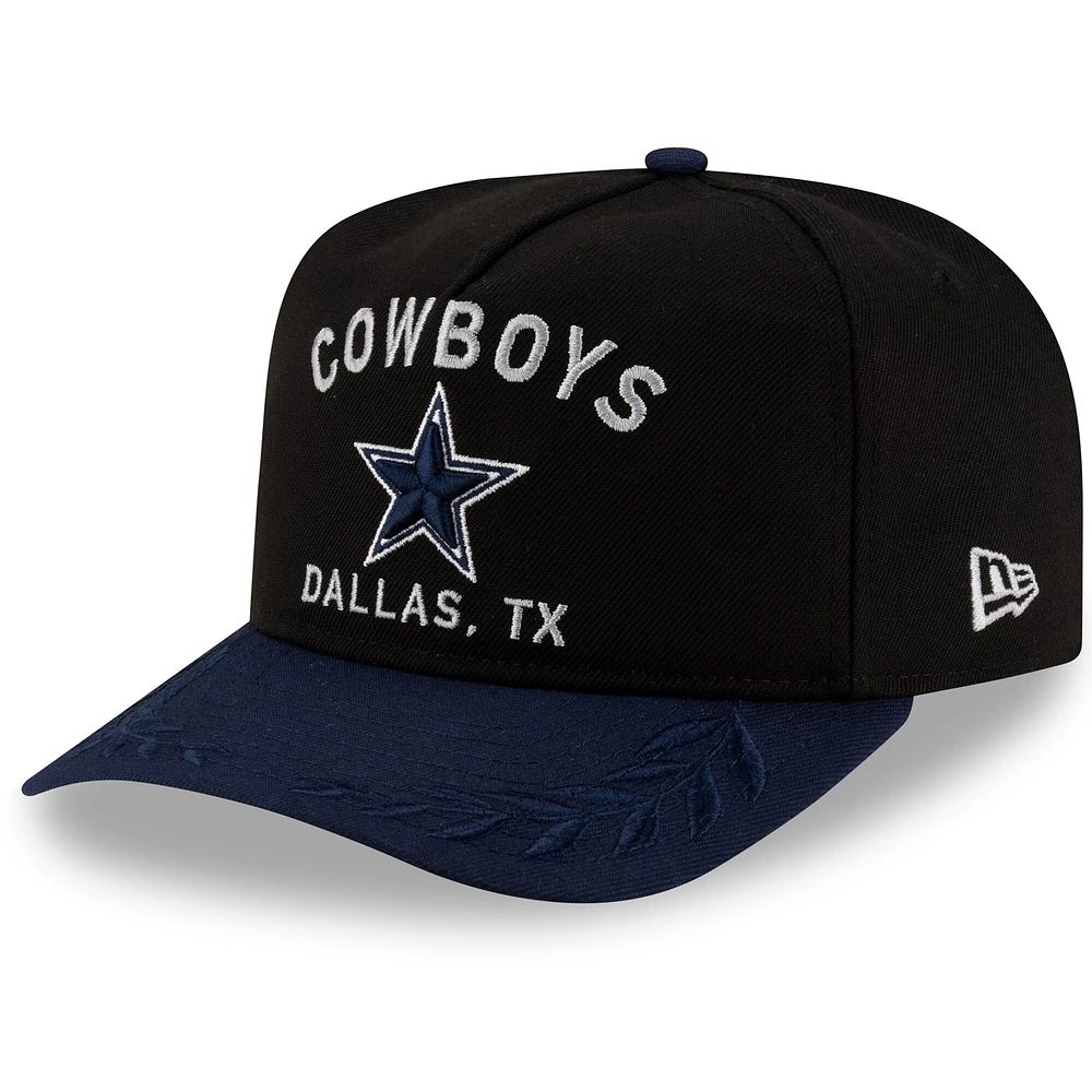 Casquette snapback 9FIFTY A-Frame noire/bleu marine pour homme des Cowboys de Dallas, draft NFL 2025