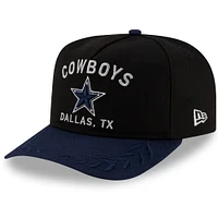 Casquette snapback 9FIFTY A-Frame noire/bleu marine pour homme des Cowboys de Dallas, draft NFL 2025