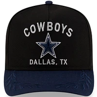 Casquette snapback 9FIFTY A-Frame noire/bleu marine pour homme des Cowboys de Dallas, draft NFL 2025