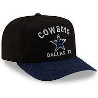 Casquette snapback 9FIFTY A-Frame noire/bleu marine pour homme des Cowboys de Dallas, draft NFL 2025