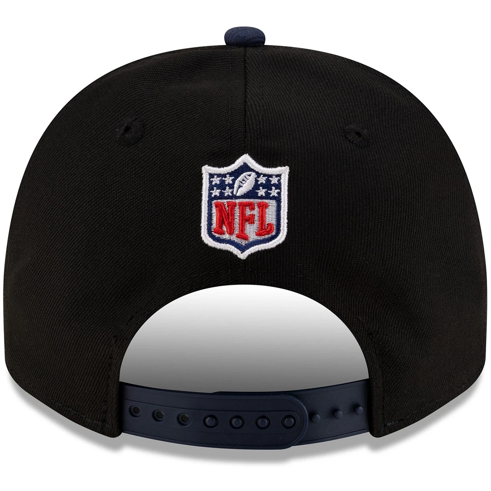 Casquette snapback 9FIFTY A-Frame noire/bleu marine pour homme des Cowboys de Dallas, draft NFL 2025