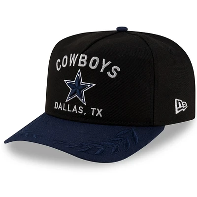 Casquette snapback 9FIFTY A-Frame noire/bleu marine pour homme des Cowboys de Dallas, draft NFL 2025