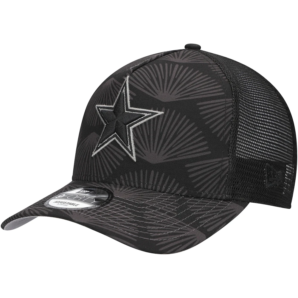 Casquette réglable Agave Trucker 9FORTY noire des Dallas Cowboys New Era pour hommes