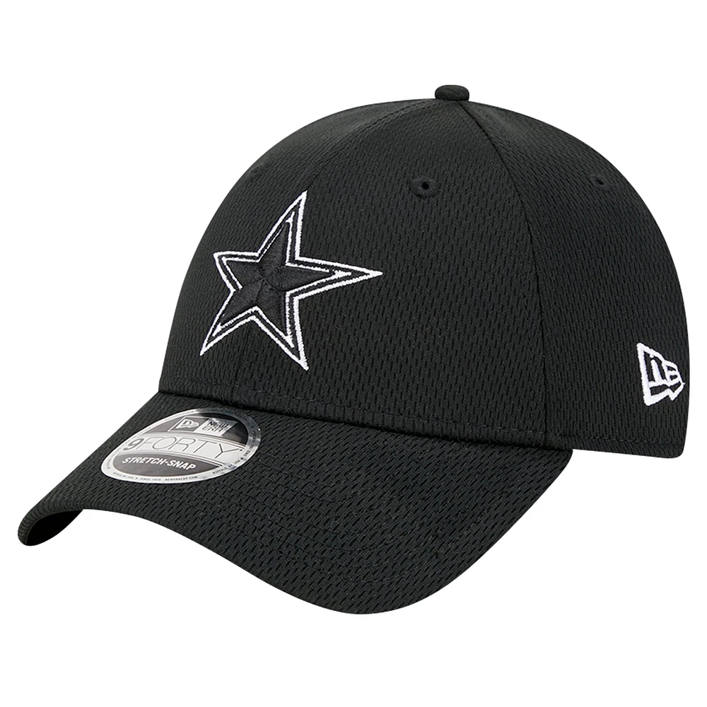 Casquette ajustable Evergreen 9FORTY Dallas Cowboys noire New Era pour homme