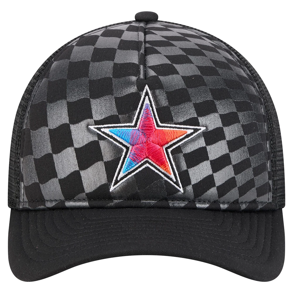 Men's New Era  Black Dallas Cowboys Gradient 9FORTY Adjustable Hat
