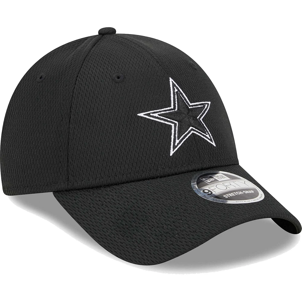 Casquette réglable Main B-Dub 9FORTY des Dallas Cowboys New Era pour homme, noire