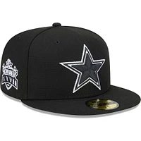 Men's New Era Black Dallas Cowboys  Main Patch 59FIFTY Fitted Hat