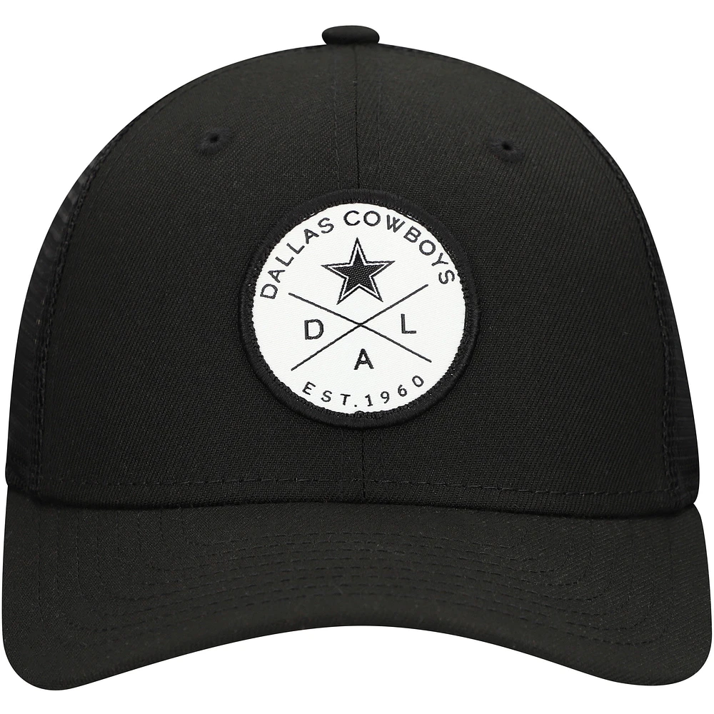 Men's New Era Black Dallas Cowboys Mojo Dojo Trucker 9SEVENTY Stretch-Snap Hat