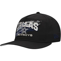 Men's New Era Black Dallas Cowboys Throwback Brush Golfer Snapback Hat