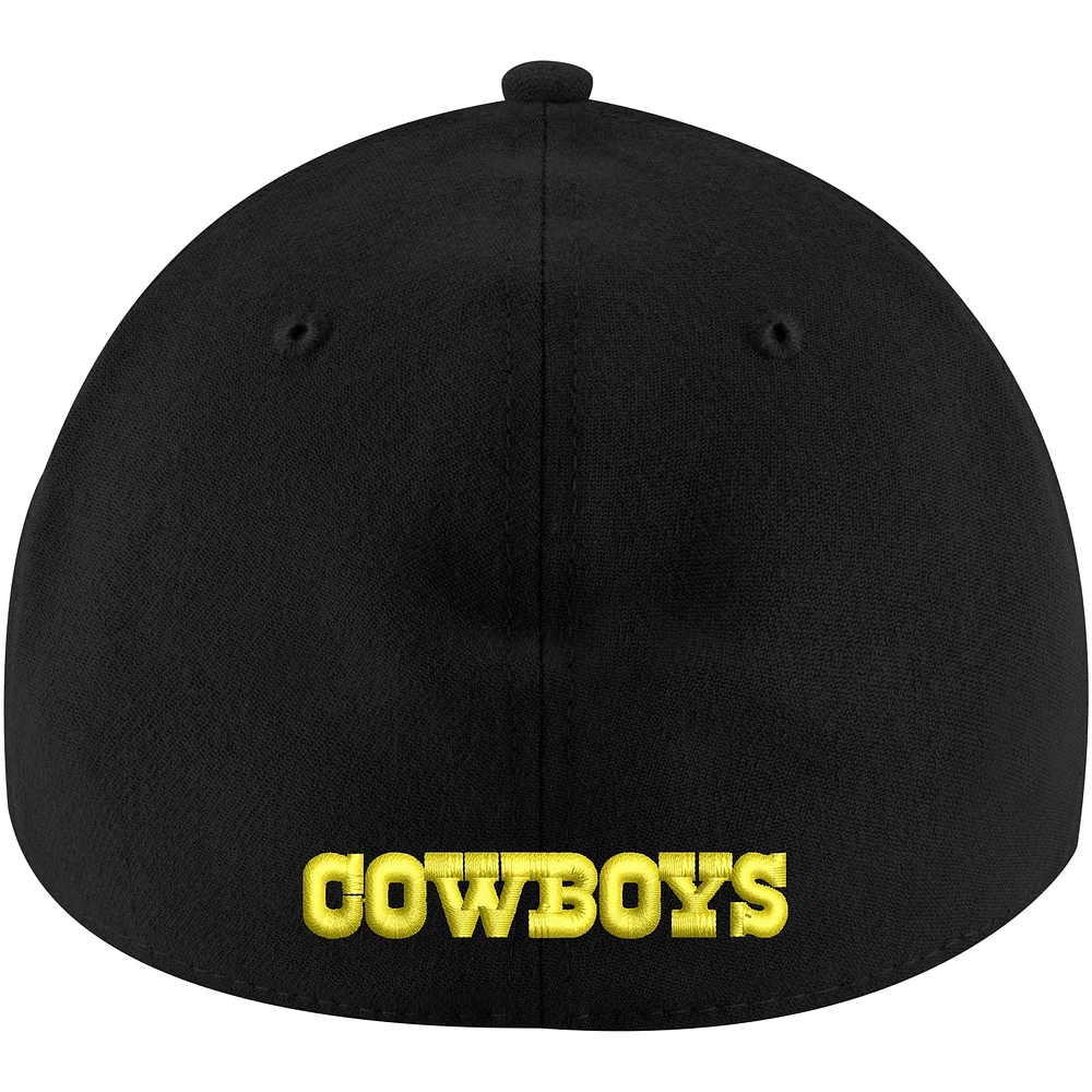 Casquette flexible Volt 39THIRTY des Dallas Cowboys New Era noire pour hommes