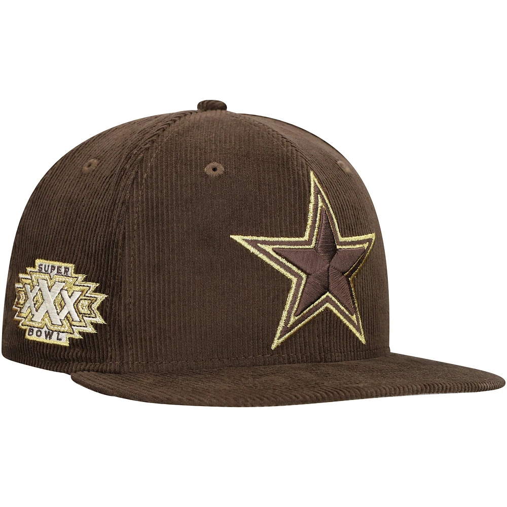 Men's New Era  Brown Dallas Cowboys Choco Cord 59FIFTY Fitted Hat