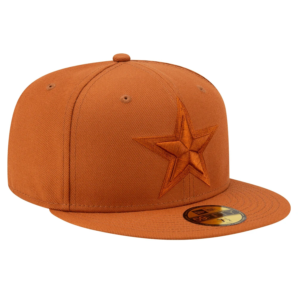 Casquette ajustée 59FIFTY marron des Dallas Cowboys New Era pour hommes