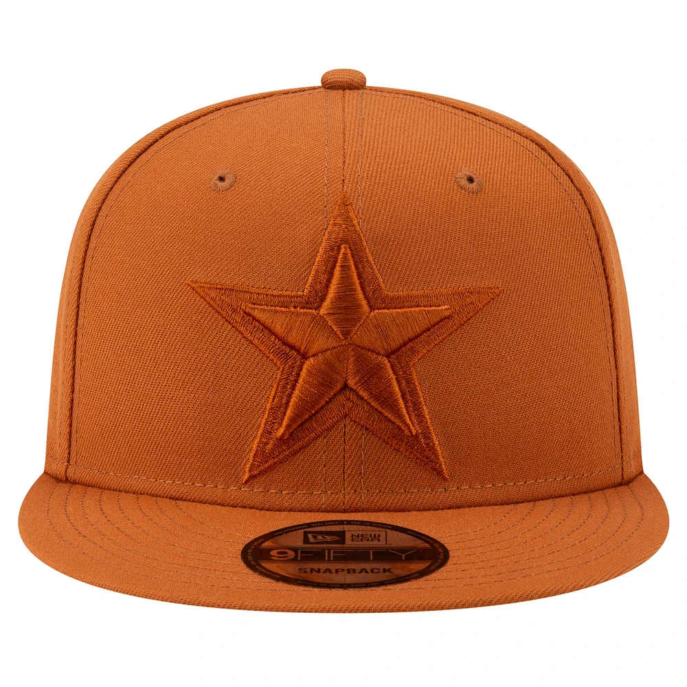 Casquette Snapback 9FIFTY New Era pour hommes des Dallas Cowboys marron