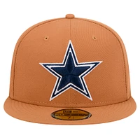 Men's New Era Brown Dallas Cowboys Color Pack Side Patch 59FIFTY Fitted Hat