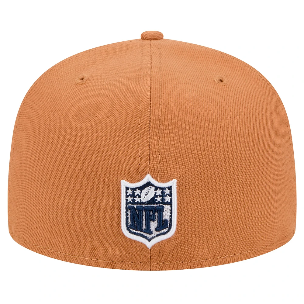 Men's New Era Brown Dallas Cowboys Color Pack Side Patch 59FIFTY Fitted Hat