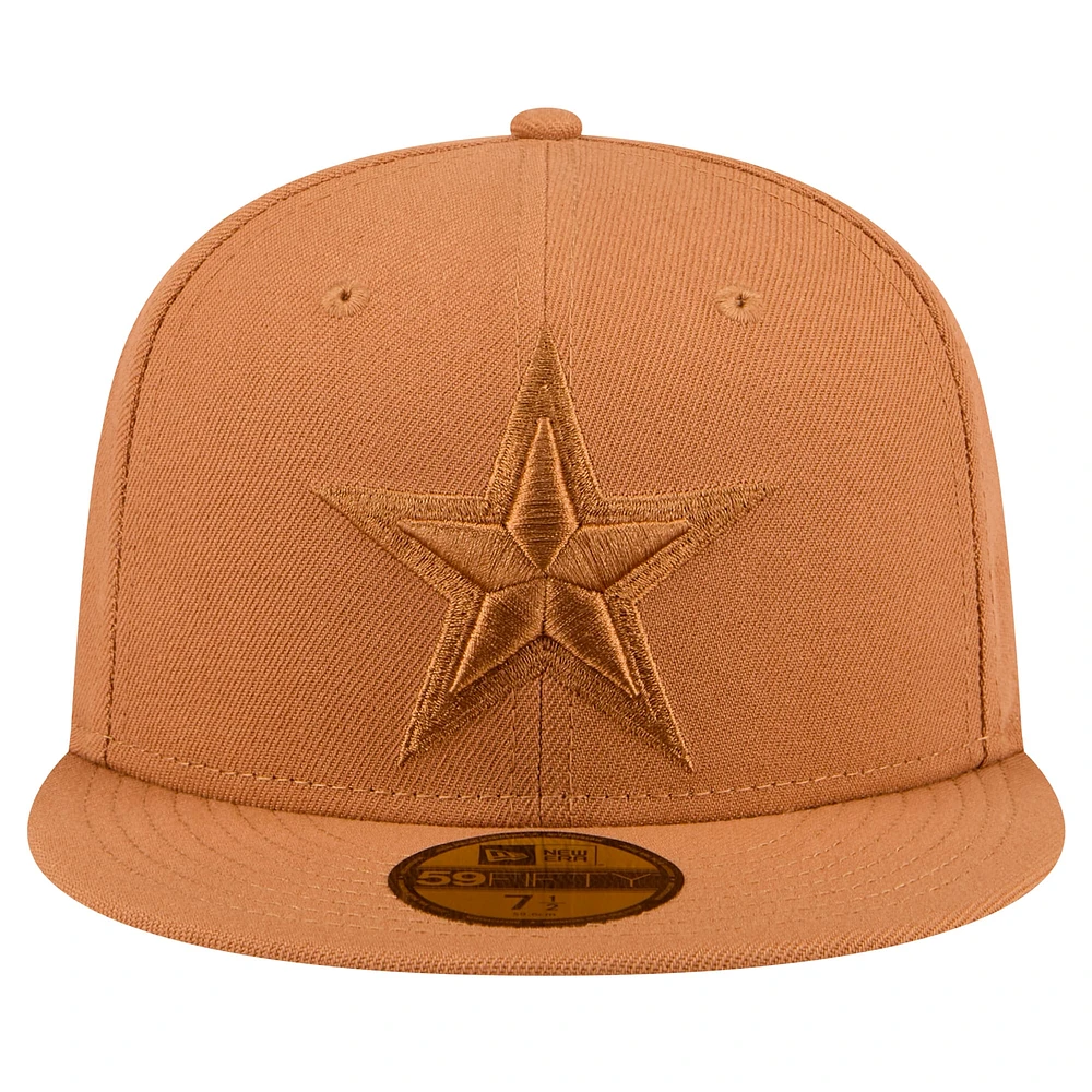 Men's New Era Brown Dallas Cowboys Tonal Color Pack 59FIFTY Fitted Hat