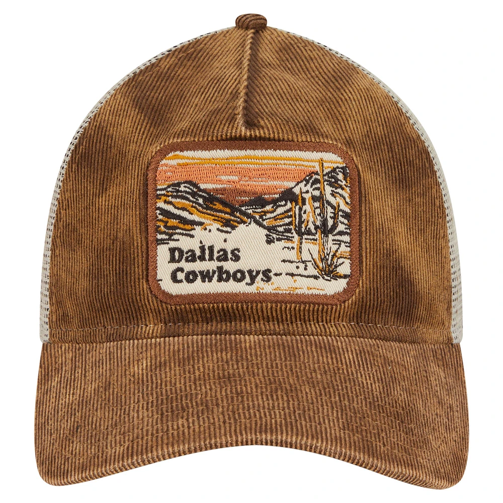 Casquette ajustable 9TWENTY A-Frame marron des Cowboys de Dallas pour homme de New Era