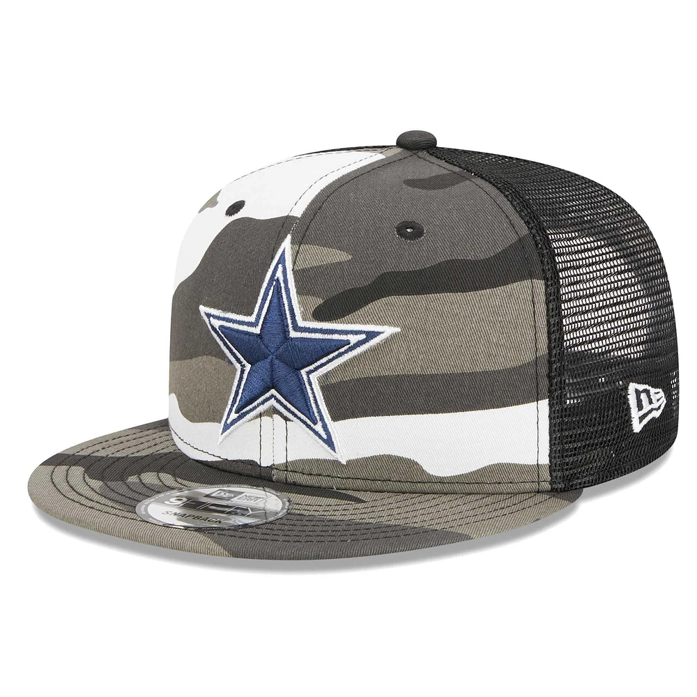 Men's New Era Camo Dallas Cowboys Dark Trucker 9FIFTY Snapback Hat