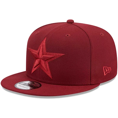 Men's New Era Cardinal Dallas Cowboys Color Pack 9FIFTY Snapback Hat