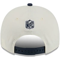 Casquette snapback 9FIFTY A-Frame New Era crème/bleu marine pour homme, Dallas Cowboys, draft NFL 2025