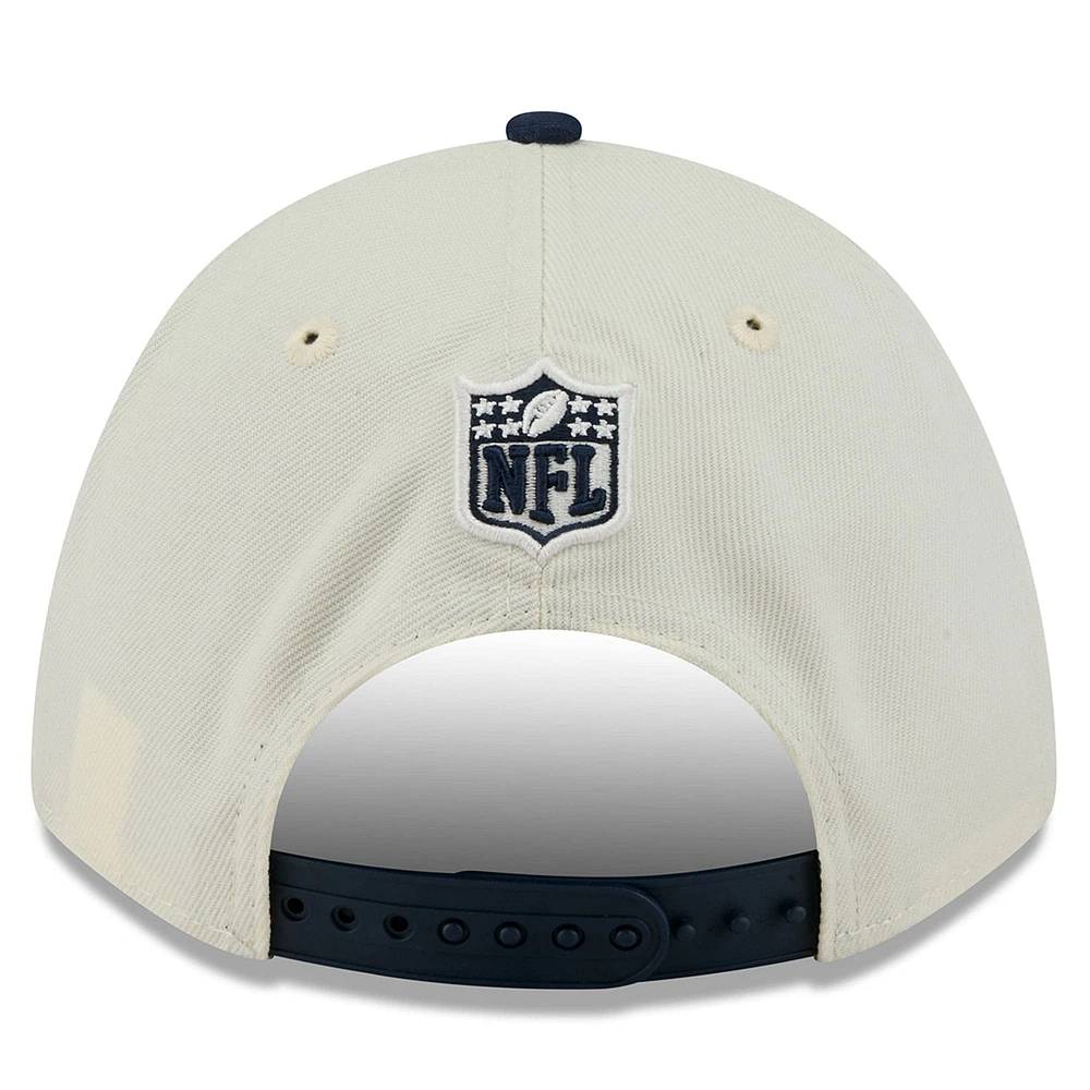 Casquette ajustable New Era 9FORTY A-Frame M-Crown pour homme, crème/bleu marine, Dallas Cowboys, draft NFL 2025