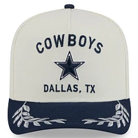 Men's New Era  Cream/Navy Dallas Cowboys 2025 NFL Draft A-Frame 9FIFTY Snapback Hat