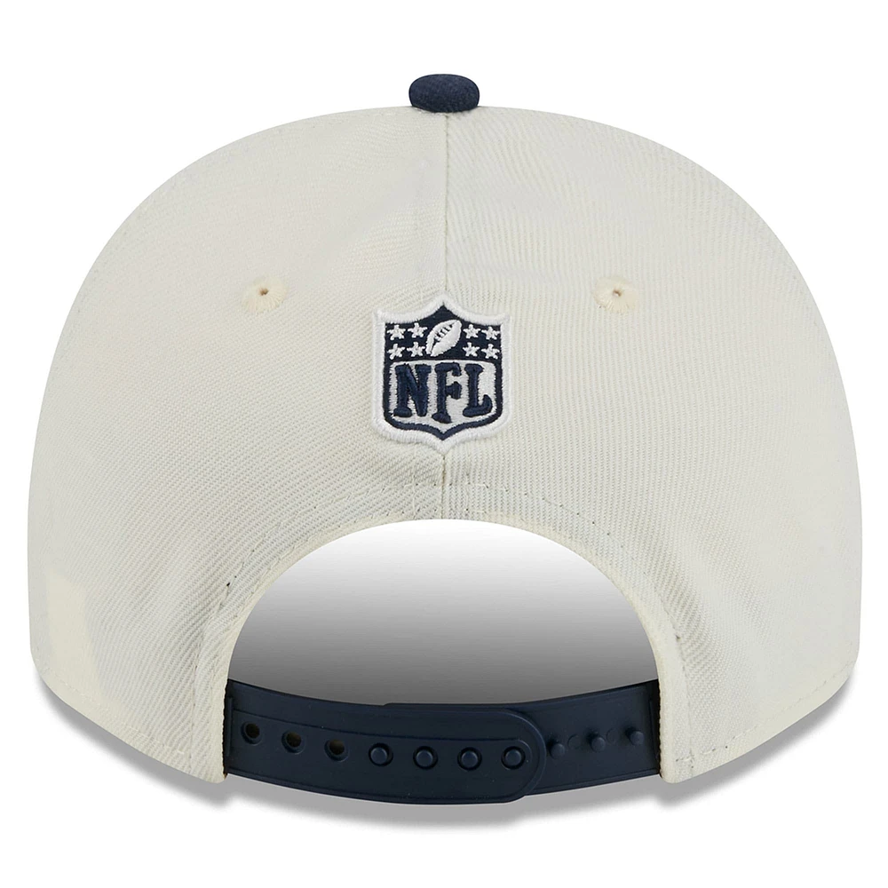 Men's New Era  Cream/Navy Dallas Cowboys 2025 NFL Draft A-Frame 9FIFTY Snapback Hat