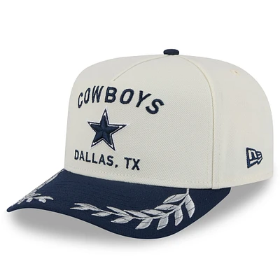 Men's New Era  Cream/Navy Dallas Cowboys 2025 NFL Draft A-Frame 9FIFTY Snapback Hat