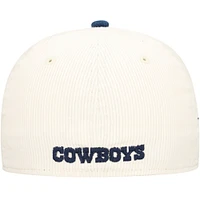 Men's New Era Cream/Navy Dallas Cowboys  Corduroy 59FIFTY Fitted Hat