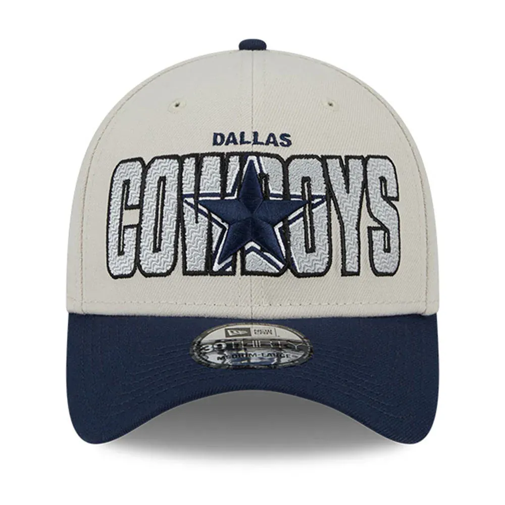 Men's New Era  Cream Dallas Cowboys 2023 NFL Draft 39THIRTY Flex Hat