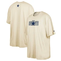 T-shirt pour homme New Era crème Dallas Cowboys 2023 NFL Draft Big & Tall